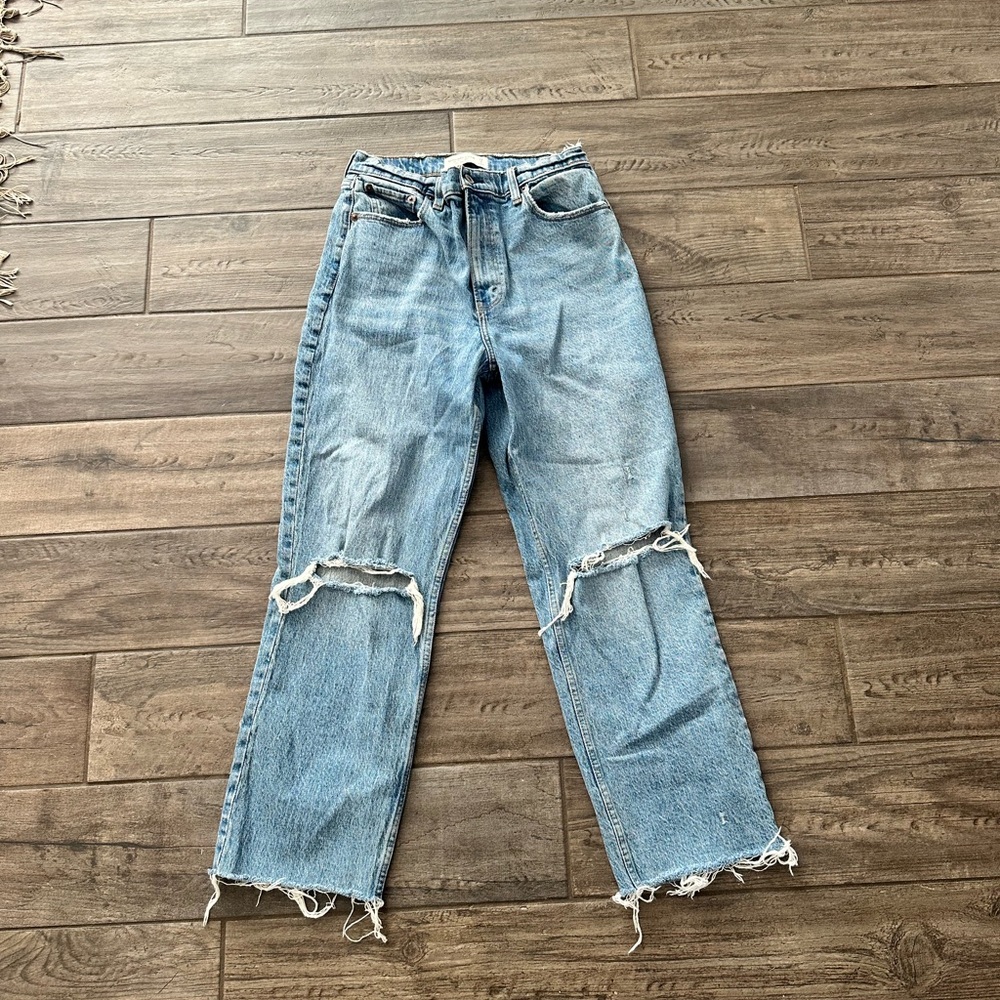 Abercrombie ultra high rise 90s straight
